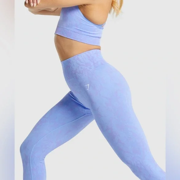 Gymshark Adapt Seamless Leggings- Butterfly Light Blue/Purple - Picture 2 of 6